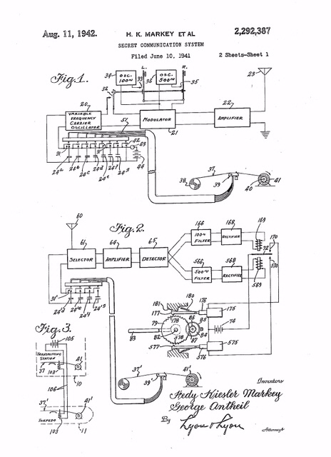 Patent # 2,292,387 for a &quot;Secret Communication System,&quot;